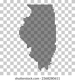 Illinois map shape, united states of america. Flat concept icon symbol vector illustration .