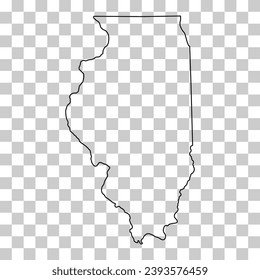 Illinois Landkarte Form, vereinte Staaten von Amerika. Flaches Concept Symbol Vektorgrafik Symbol .