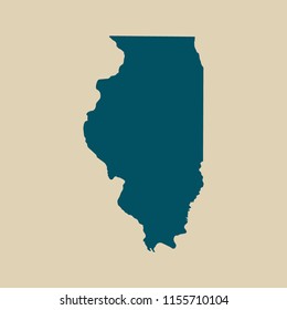 Illinois map vector