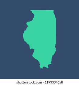 Illinois map vector
