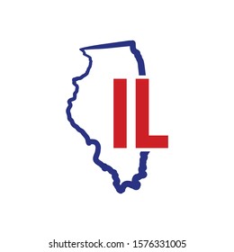 Illinois Outline Logo Template 002