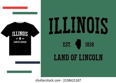 Illinois sate t shirt design