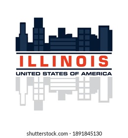 Illinois Skyline Vector , Chicago Skycraper Logo