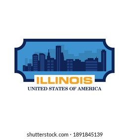 Illinois Skyline Vector , Chicago Skyscraper Logo
