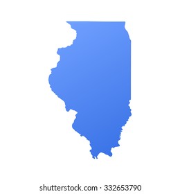 Illinois state border,map svg
