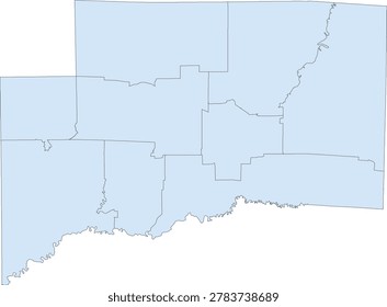 Illinois State Clinton County vector Census Tract polygon based on Tiger 2020 Census Data
