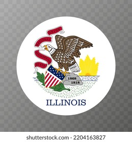 Illinois state flag. Vector illustration.