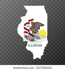 Illinois state flag. Vector illustration.