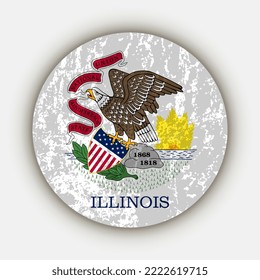 Illinois state flag. Vector illustration.