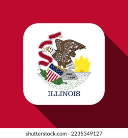 Illinois state flag. Vector illustration.