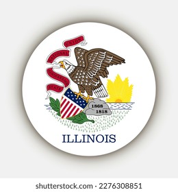 Illinois state flag. Vector illustration.