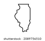 Illinois state icon. Pictogram for web page, mobile app, promo. Editable stroke.