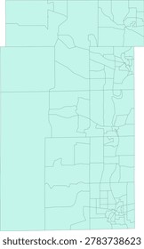 Illinois State Kane County vector Census Tract polygon based on Tiger 2020 Census Data
