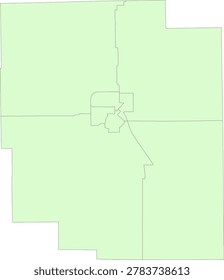 Illinois State Logan County vector Census Tract polygon based on Tiger 2020 Census Data