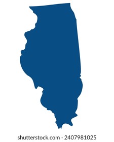 Illinois state map. Map of the U.S. state of Illinois.