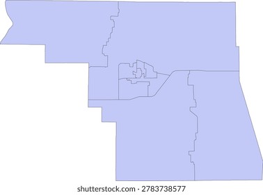 Illinois State Morgan County vector Census Tract polygon based on Tiger 2020 Census Data