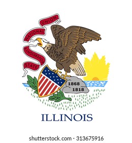 Illinois state national flag. Vector EPS8