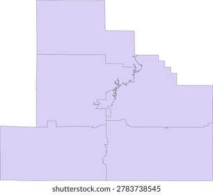Illinois State Shelby County vector Census Tract polygon based on Tiger 2020 Census Data