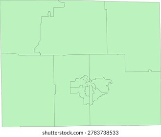 Illinois State Stephenson County vector Census Tract polygon based on Tiger 2020 Census Data