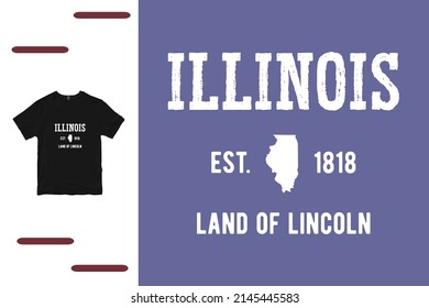 Illinois state t shirt design