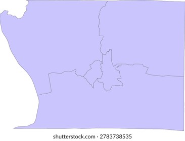 Illinois State Union County vector Census Tract polygon based on Tiger 2020 Census Data