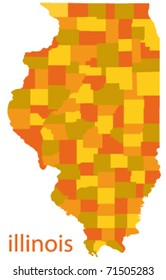 Illinois State Vector Map