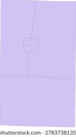 Illinois State Warren County vector Census Tract polygon based on Tiger 2020 Census Data