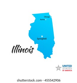 Illinois USA State Map