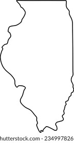 illinois vector map transparent illinois outline