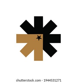 illisutration arrow and cross combination logo or icon. EPS 10