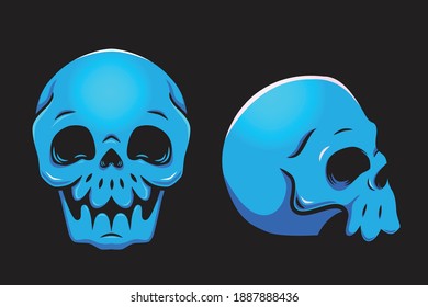 ilustre el cráneo, calavera linda