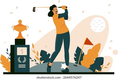 Illlustration of Golf Tournament Event