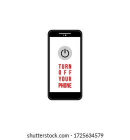 Ilustración del icono apagar tu teléfono