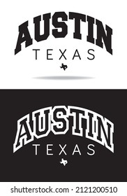 Illlustration state of texas map and name with capital Austin in black and white wallpaper can be use  on tshirt printing sourvenier food product label website template .