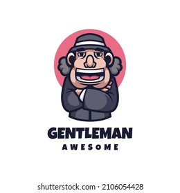 Gráficos vectoriales de depuración de Gentleman, bueno para el diseño del logo