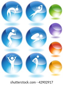 Icono de cristal de la enfermedad aislado en un fondo blanco.