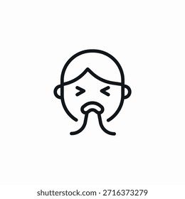 illness feeling icon sign vector