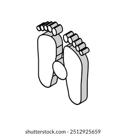 Krankheit flache Füße isometrischen Symbol Vektor. Krankheit flache Füße Zeichen. einzelne Symbolgrafik