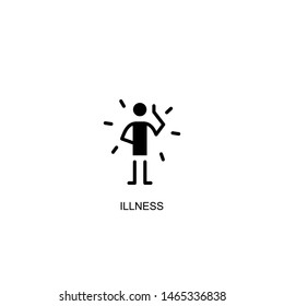 Illness Icon Vector Black Design