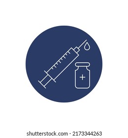 illness medicine and injection icon