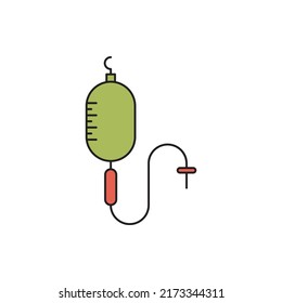 Vector de ícono salino de la medicina de la enfermedad