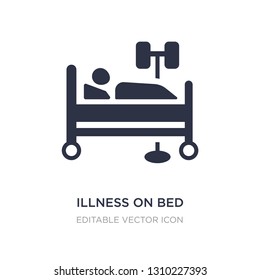 illness on bed icon on white background. Simple element illustration from Medical concept. illness on bed icon symbol design.