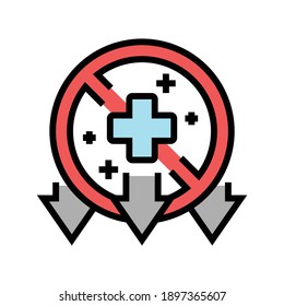 illness, poverty problem color icon vector. illness, poverty problem sign. isolated symbol illustration
