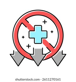 illness, poverty problem color icon vector. illness, poverty problem sign. isolated symbol illustration