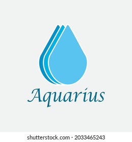 Illsutration Logo Design Vector Aquarius droplet perfect for company logo or icons