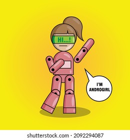 Illuastration of Androgirl Do Some Activities