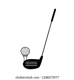 illuatraai vector image of a golf club and ball on a white background