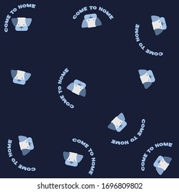 illuatration pattern cute puppy with text