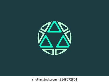 Illuminate monogram letter O triangle cirlce logo
