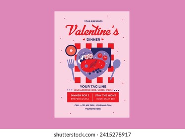 Illuminate romance with our Valentine's Day Dinner Flyer template. Engage hearts with this captivating design. Elevate your event promotion effortlessly. 💖 #ValentinesDay #DinnerFlyer #GraphicDesign